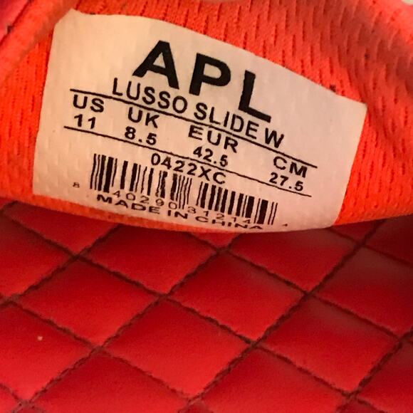 APL Lusso Slide Women's Quilted Leather Flat Slides Pink Size 11 - Picture 5 of 6